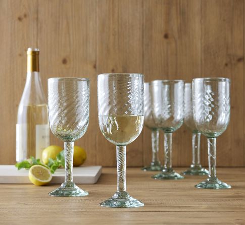 Twist Recycled Glass Drinking Glasses - Set of 4