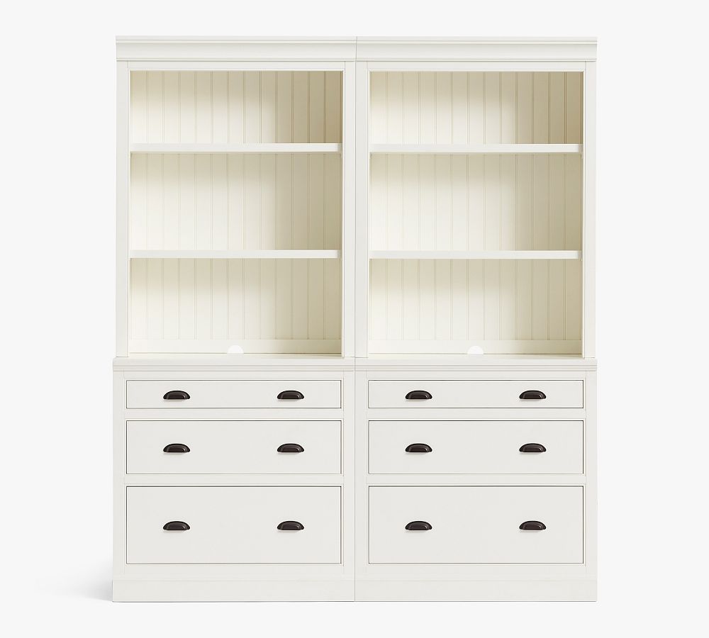 Aubrey 72'' Shelf with File Cabinets