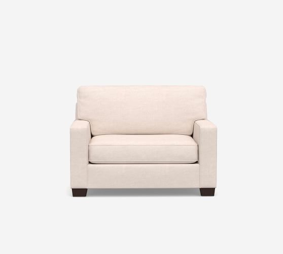 Buchanan Square Arm Twin Sleeper Sofa with Memory Foam Mattress