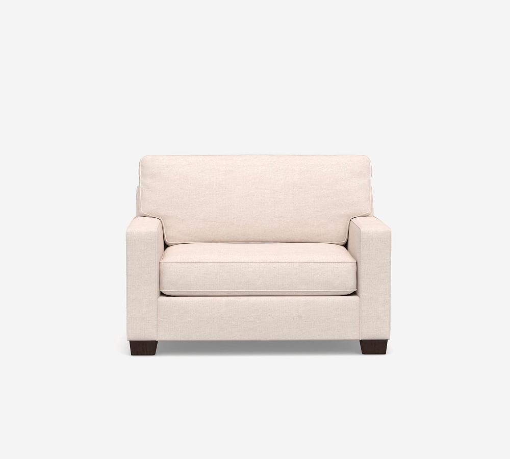 Buchanan Square Arm Twin Sleeper Sofa with Memory Foam Mattress