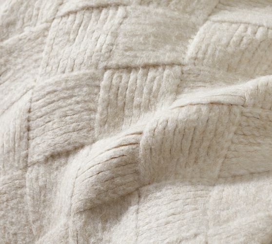 McCade Basketweave Throw Blanket Pottery Barn