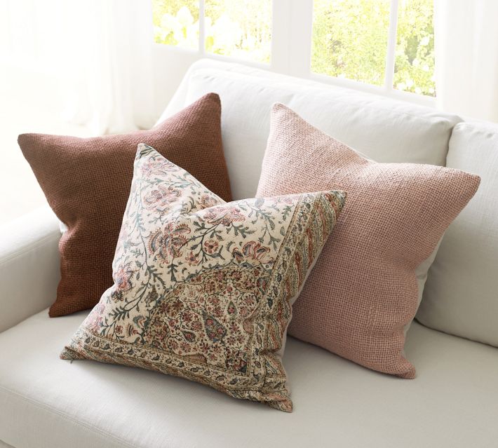 Faye Linen Textured Pillow Pottery Barn