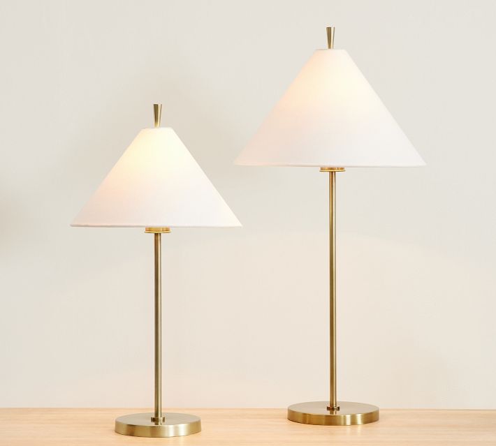 Small Brass Telescoping Table Lamp – Mid-Century Modern