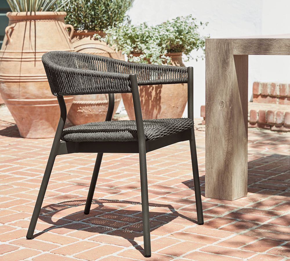 Elmore Metal & Rope Outdoor Dining Chair
