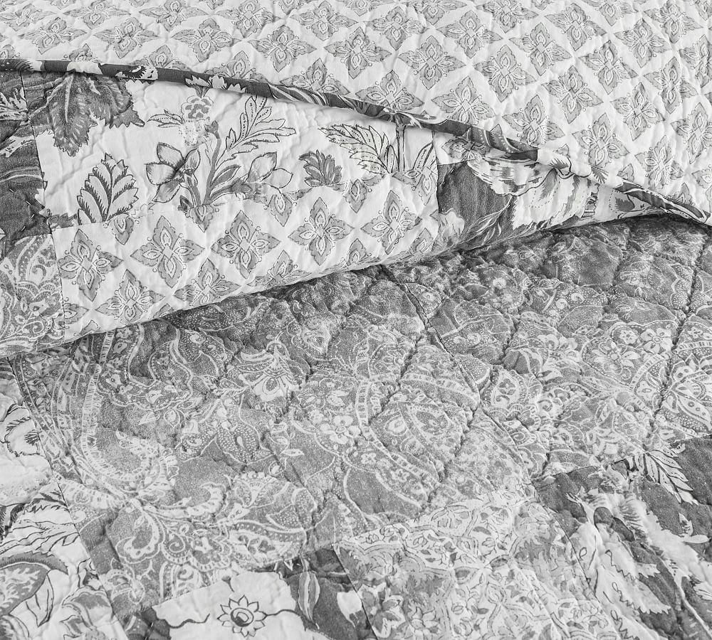 Brinley Patchwork Cotton Quilt & Shams Pottery Barn