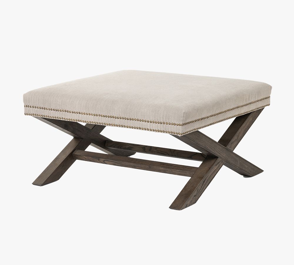 Aldrich Square Ottoman Pottery Barn