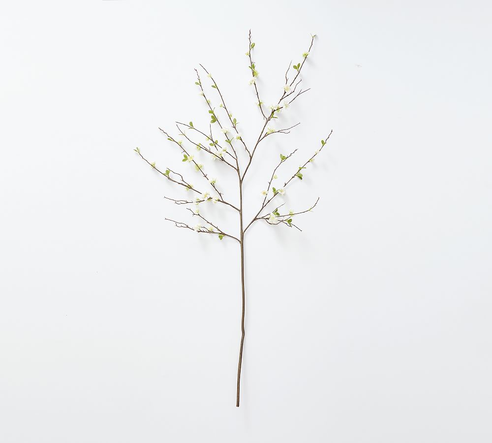 Faux Oversized White Blossom Branch
