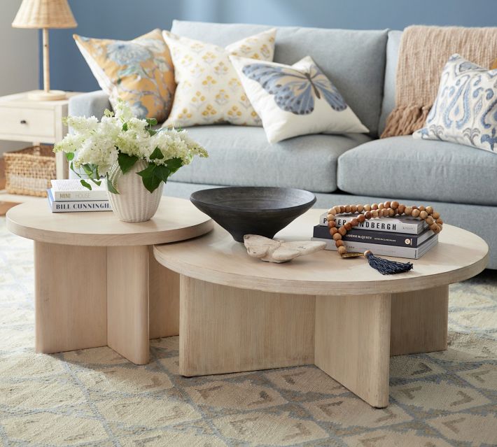 Cayman Round Nesting Coffee Tables Pottery Barn