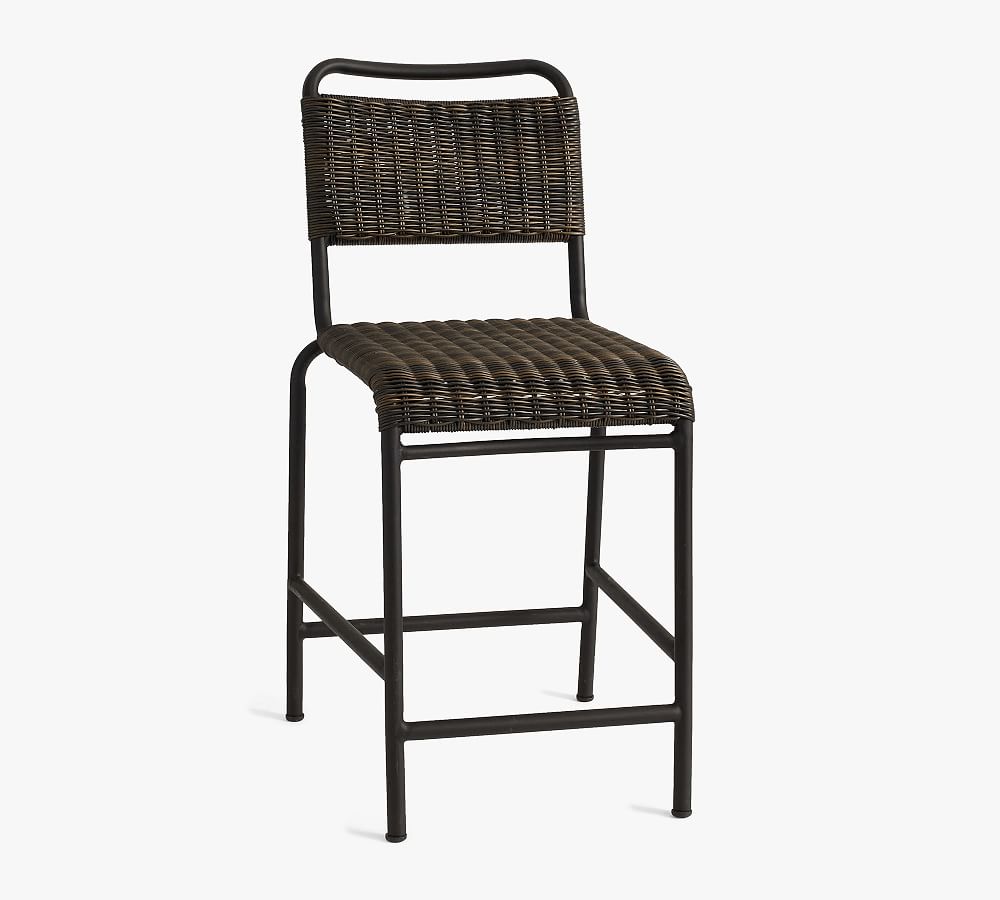 Tulum Wicker Counter Stool Pottery Barn