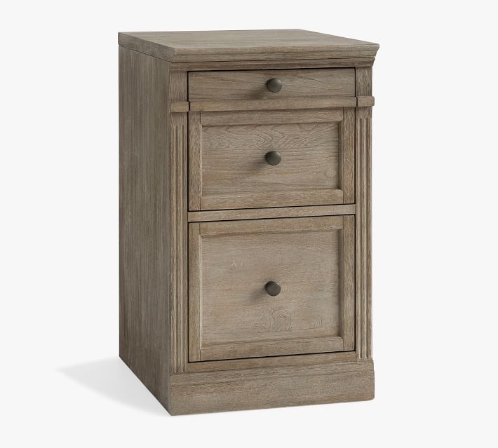 Gray Wash Livingston Single 2-Drawer Filing Cabinet