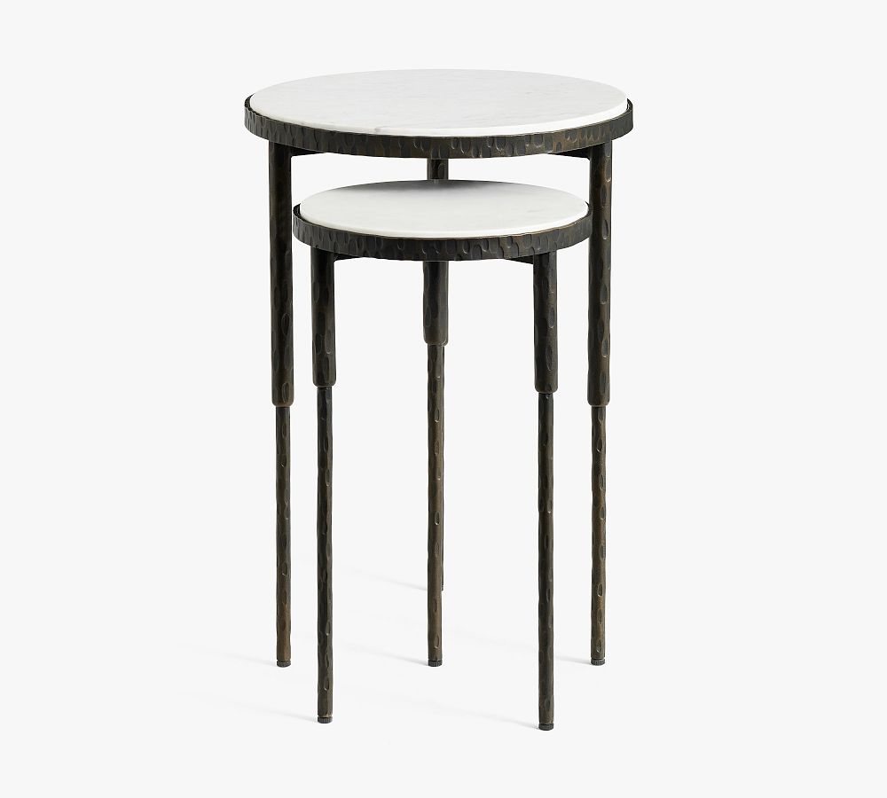 Pottery barn deals side table marble