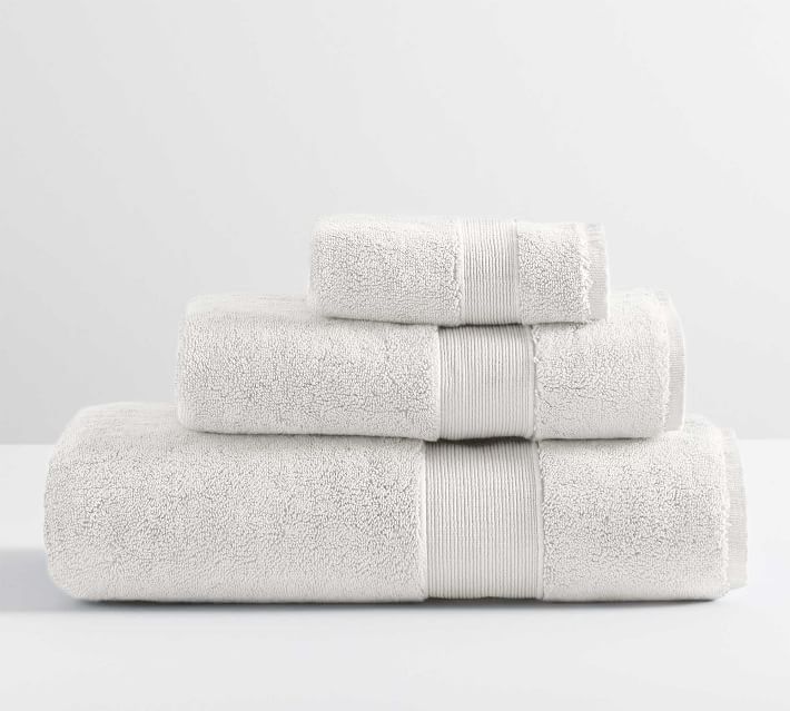 Organic Towel Sets in Snow White, Towel Collection
