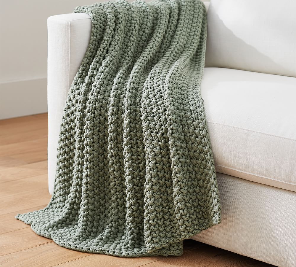 Bayside Seed Stitch Throw Blanket