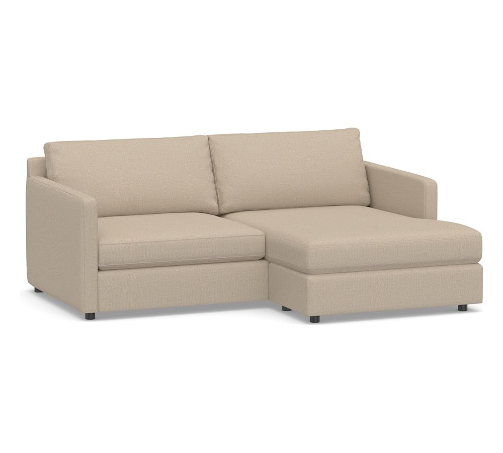 Pacifica Square Arm Upholstered Sofa Reversible Storage Chaise Sectional