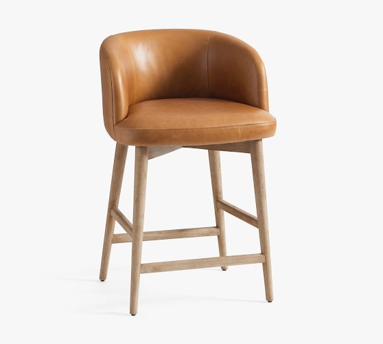 Courcheval Leather Stool | Pottery Barn