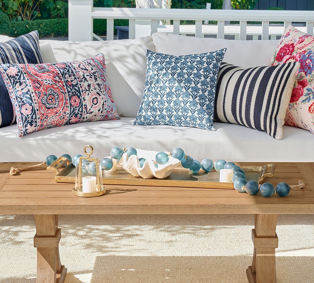 Evalina Reversible Floral Outdoor Throw Pillow | Pottery Barn