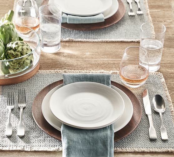 Chateau Wood Charger Plates | Pottery Barn