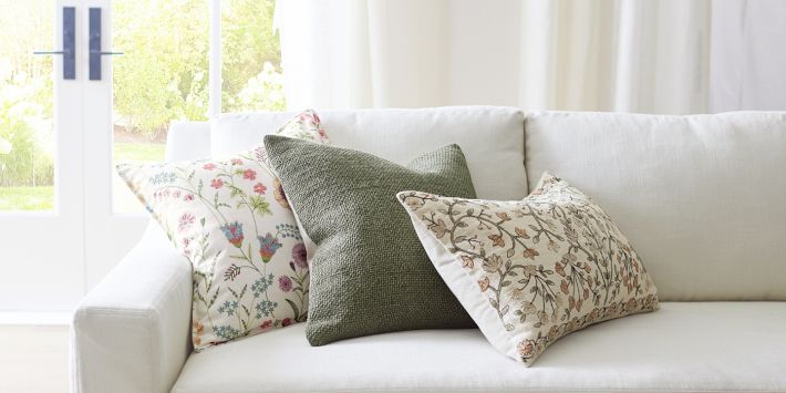 Zea Embroidered Lumbar Pillow