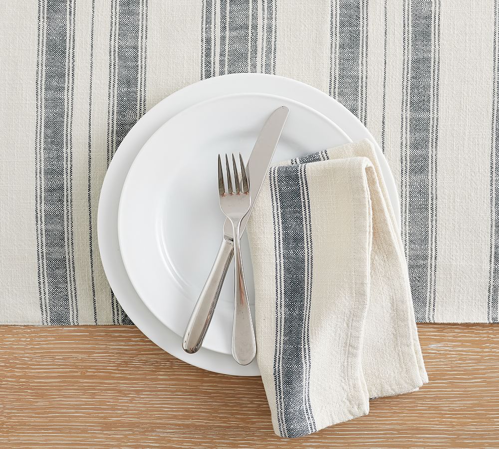 Black French Stripe Napkin (Set of 6)