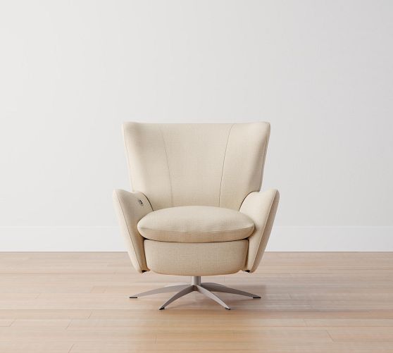 Wells Tight Back Power Swivel Recliner Pottery Barn