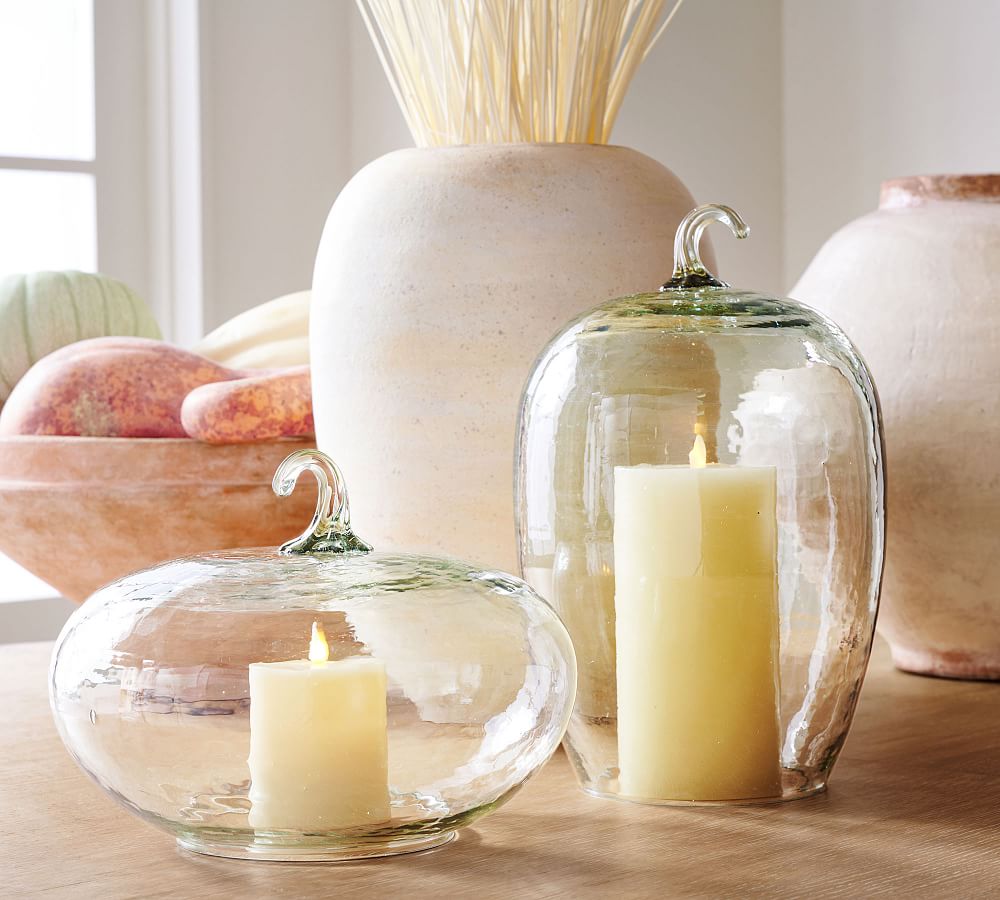Hammered Recycled Glass Pumpkin Pottery Barn