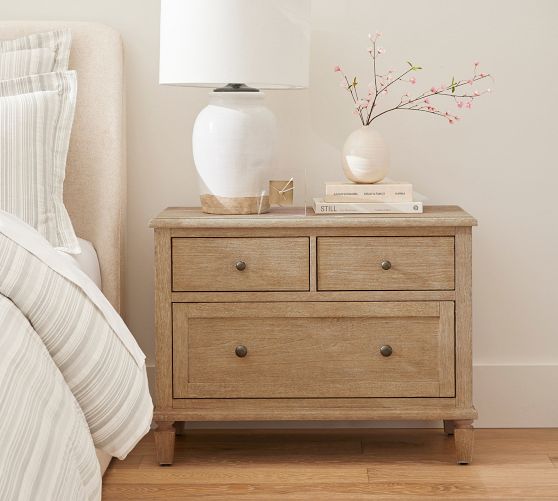 Sausalito 3Drawer Nightstand (34") Pottery Barn