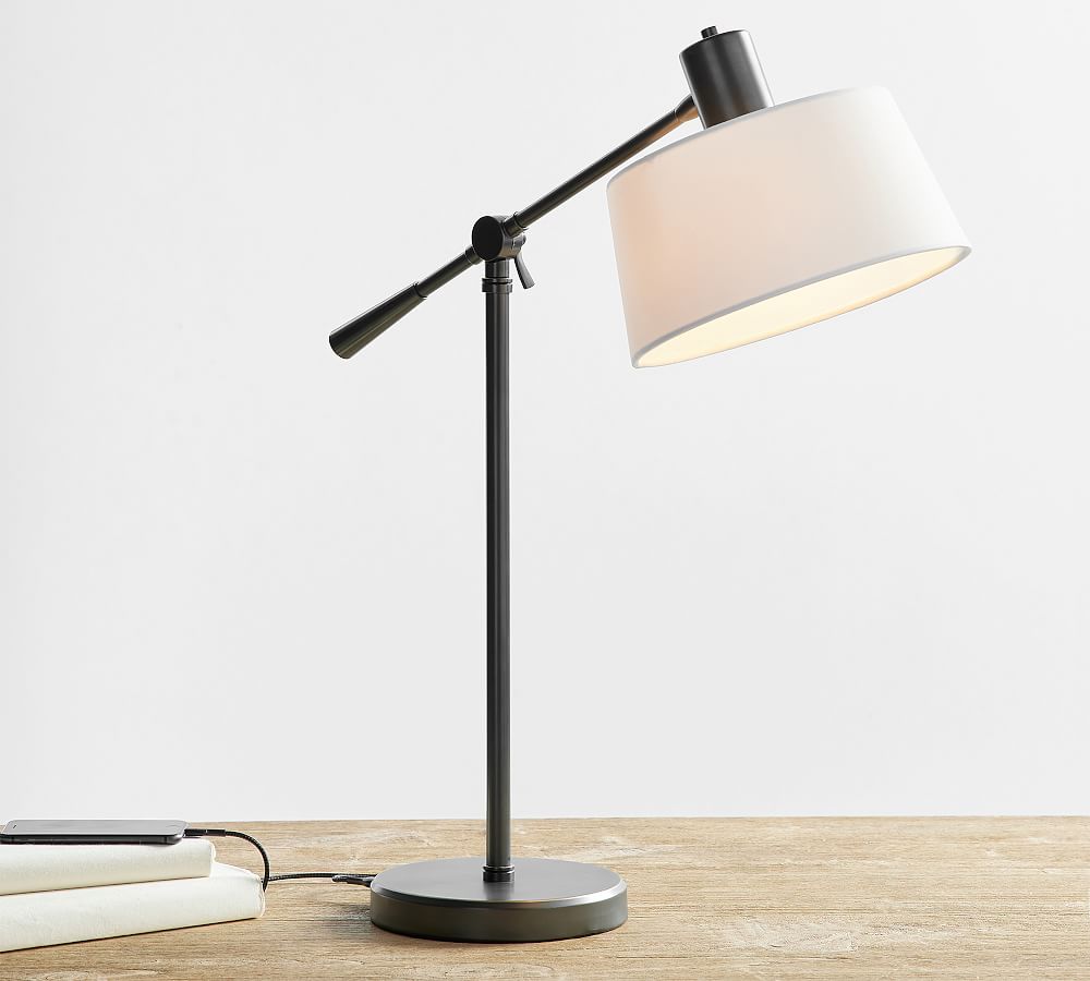 Dahlia Metal Articulating USB Task Table Lamp | Pottery Barn