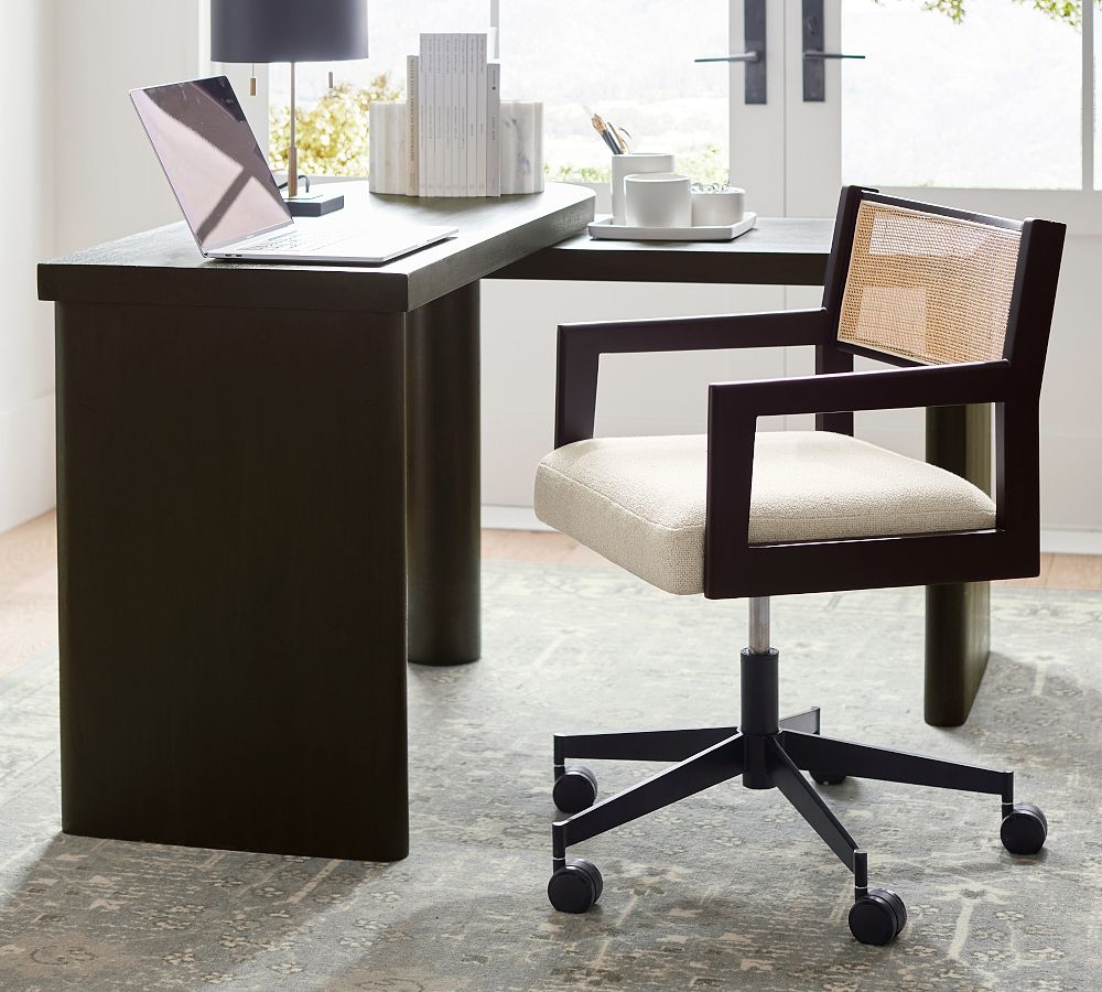 Pottery Barn Carson Upholstered Swivel Desk Chair