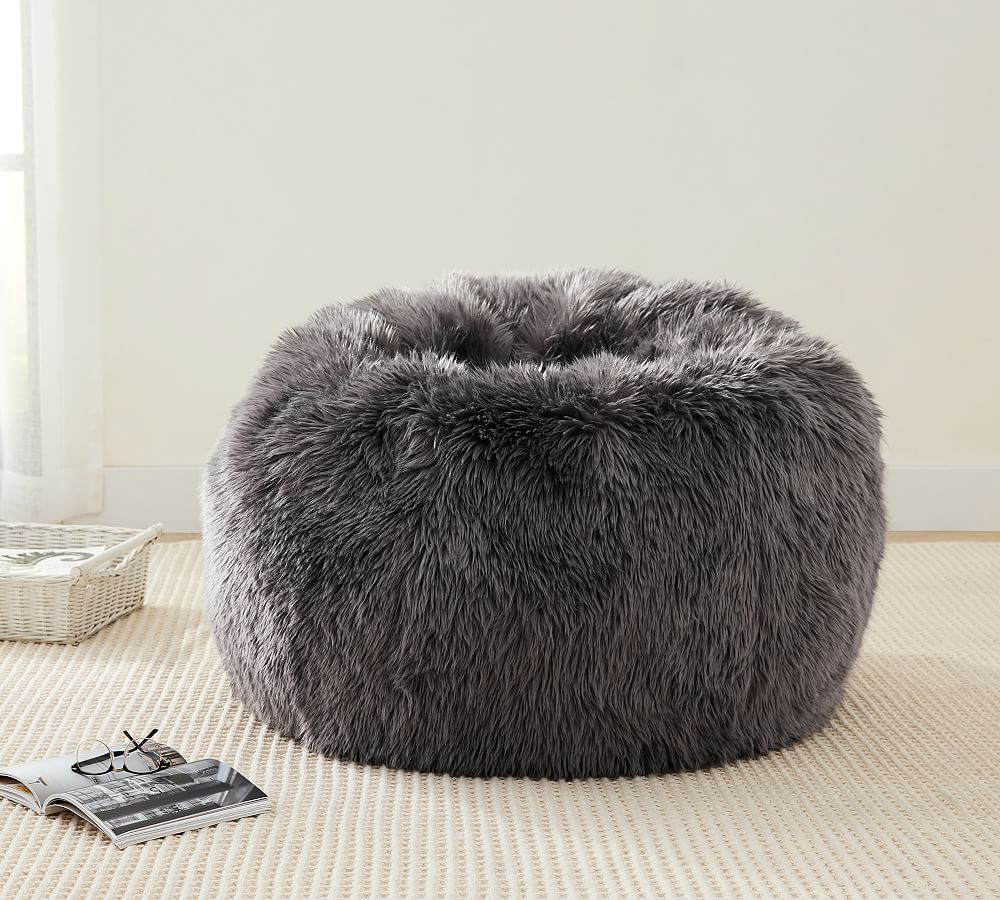 Luxe Faux Fur Bean Bag Pottery Barn