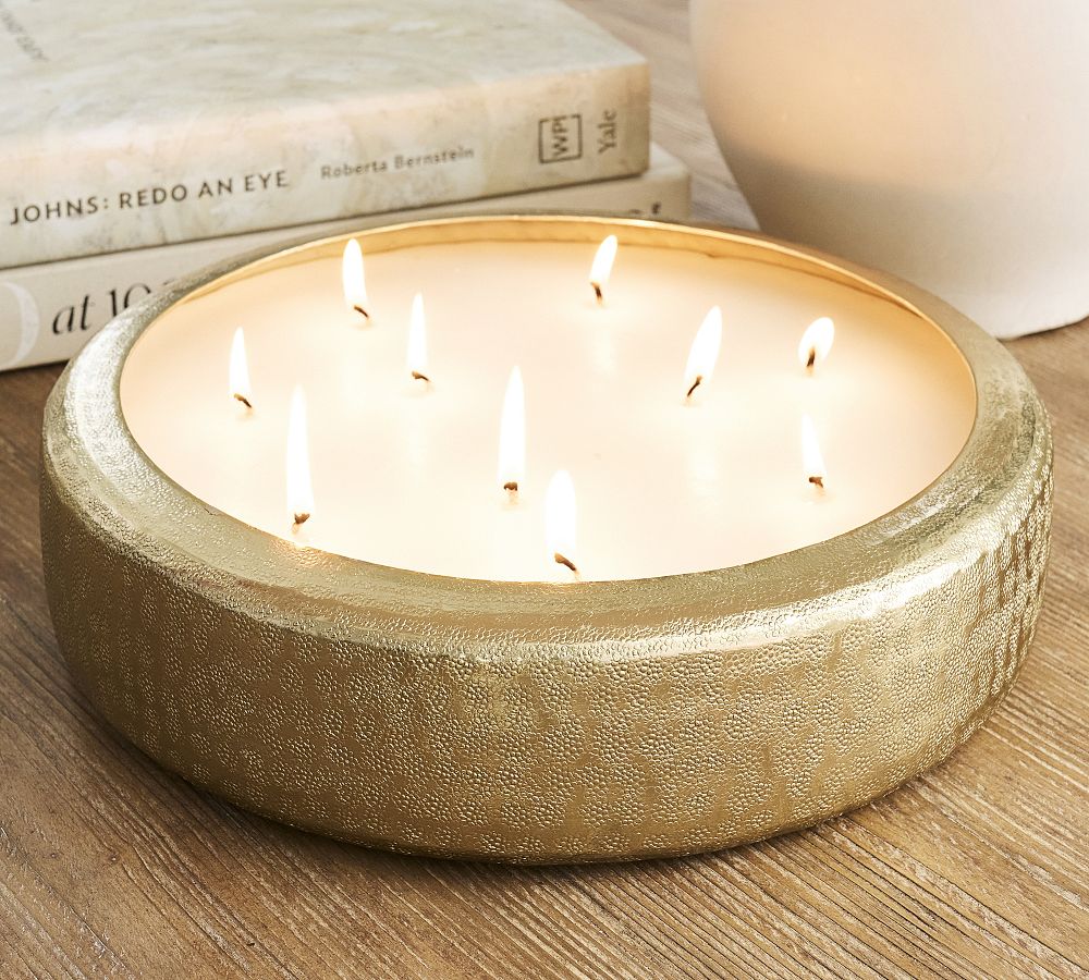 Mindfulness Brass Scented Candle - Oliban &amp; White Amber