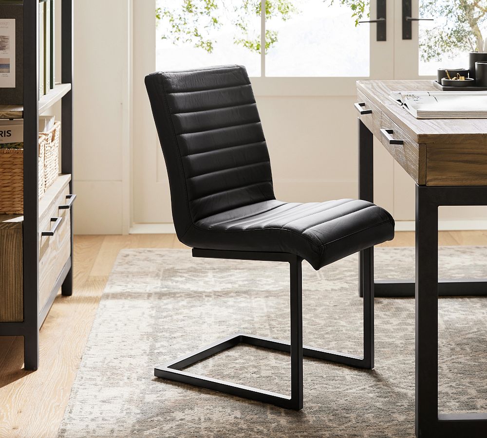 Sabina Armless Leather Desk Chair