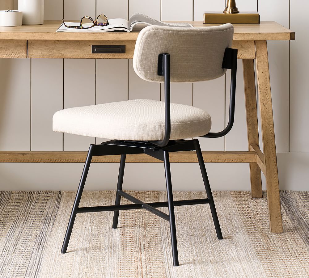 Maison Upholstered Swivel Desk Chair