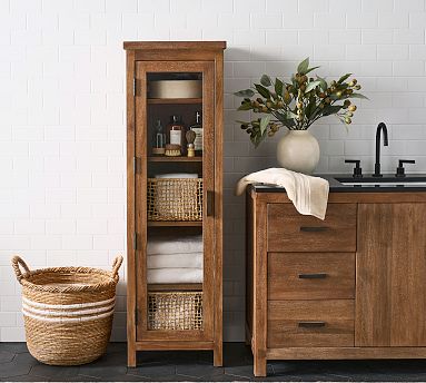 Reclaimed wood linen deals cabinet