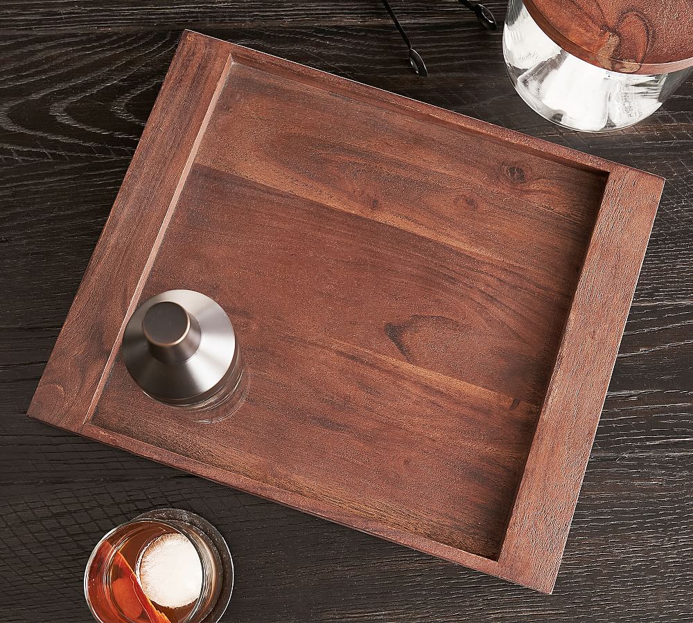 Chateau Handcrafted Wood Bar Serving Tray