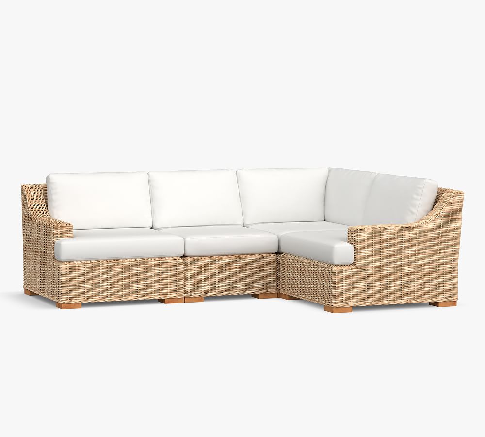 Huntington Wicker -Piece Slope Arm Outdoor Sectional