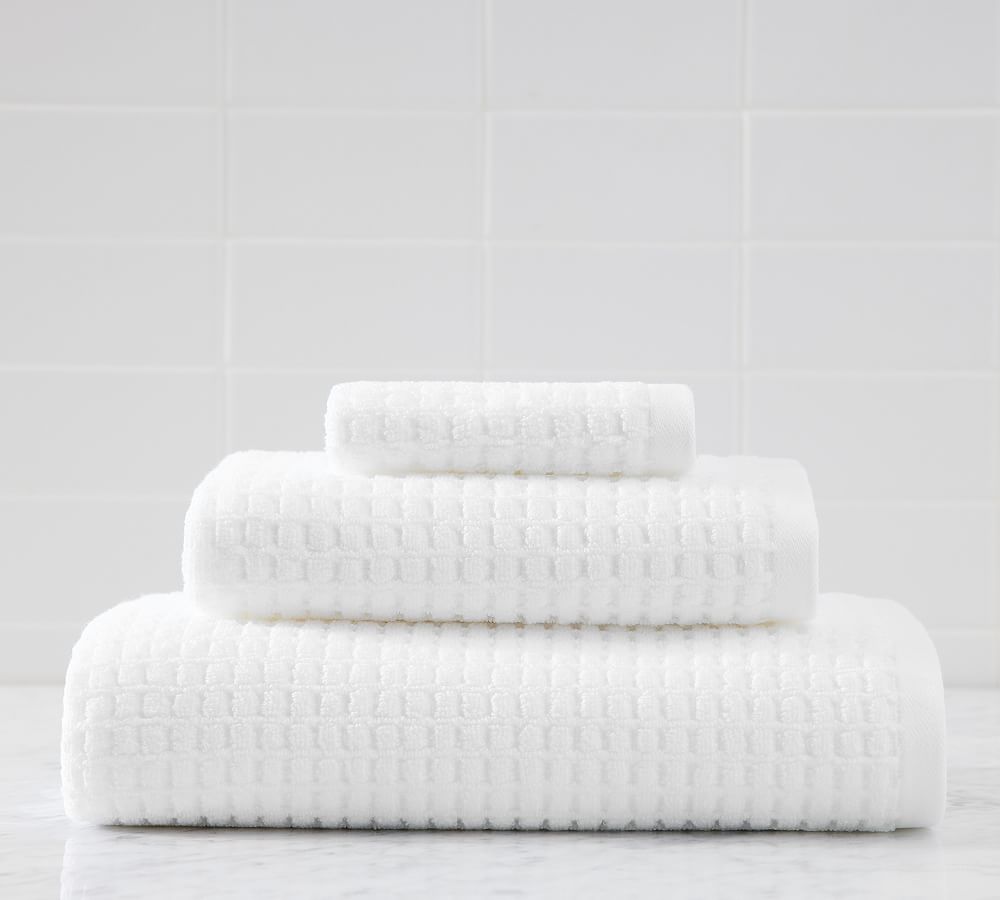 Waffle Bath Towel Bundle, Textured Waffle Towels