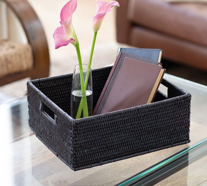 Rattan Basket New Handwoven Storage Basket Rattan Storage - Temu