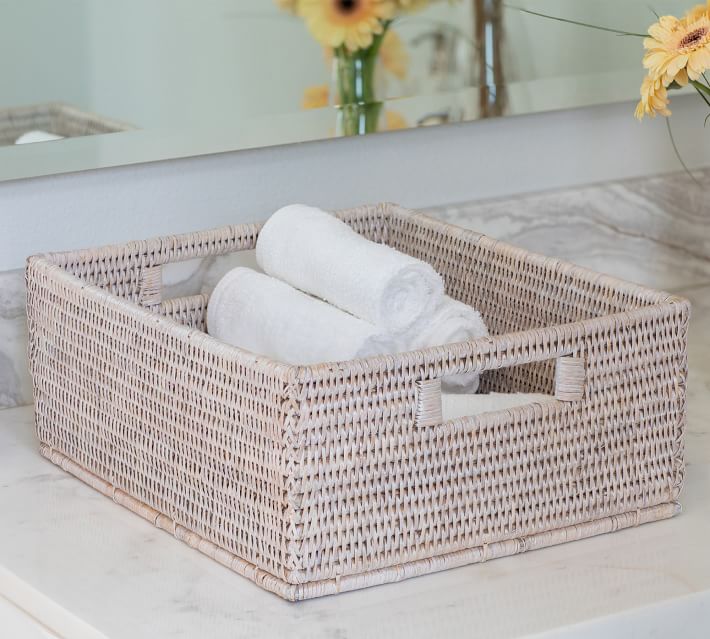 Rattan Basket New Handwoven Storage Basket Rattan Storage - Temu