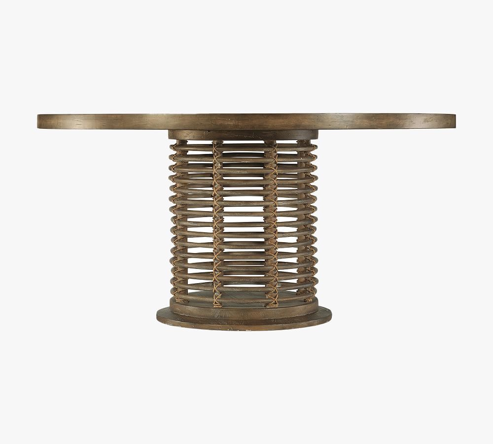 Anders Round Reclaimed Wood Pedestal Dining Table