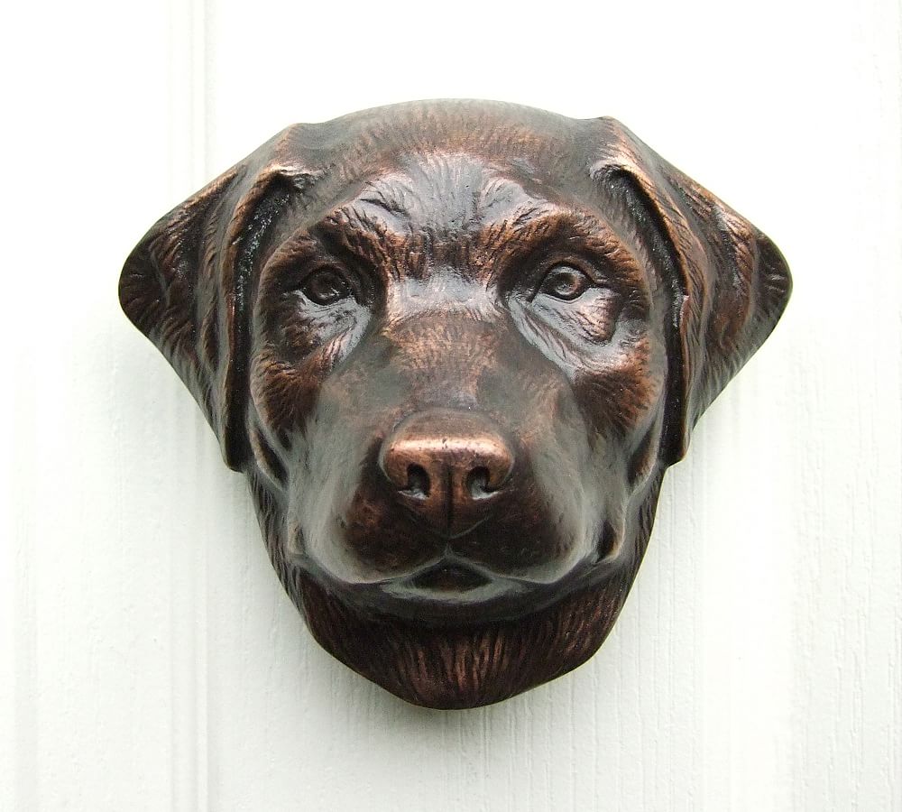 Bronze Labrador Retriever Door Knocker