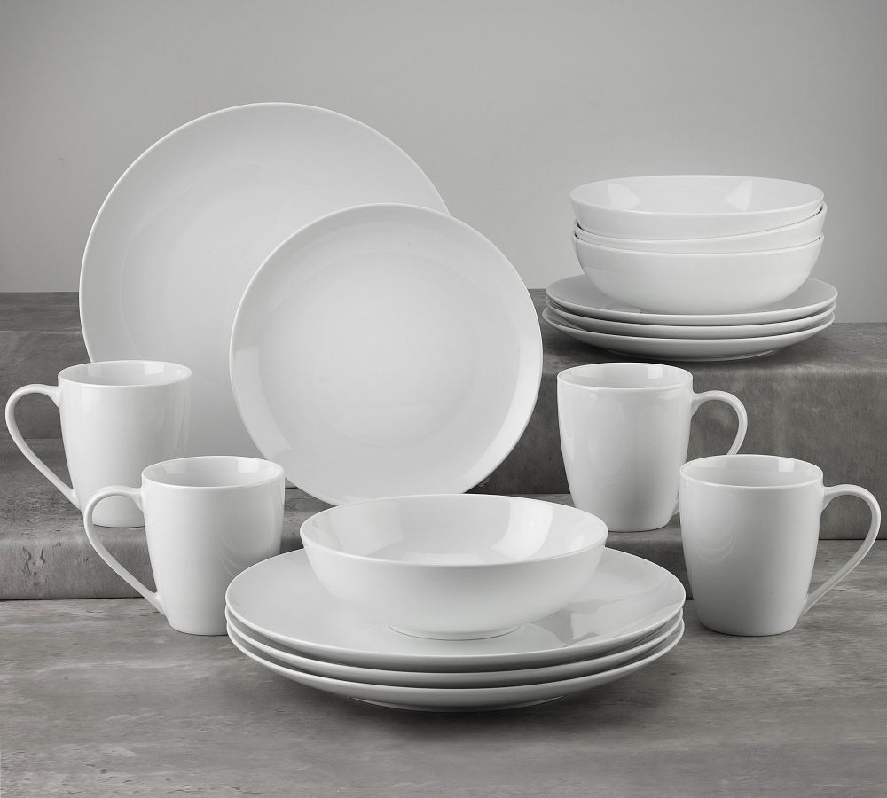 Everyday Classic Coupe Porcelain 16-Piece Dinnerware Set