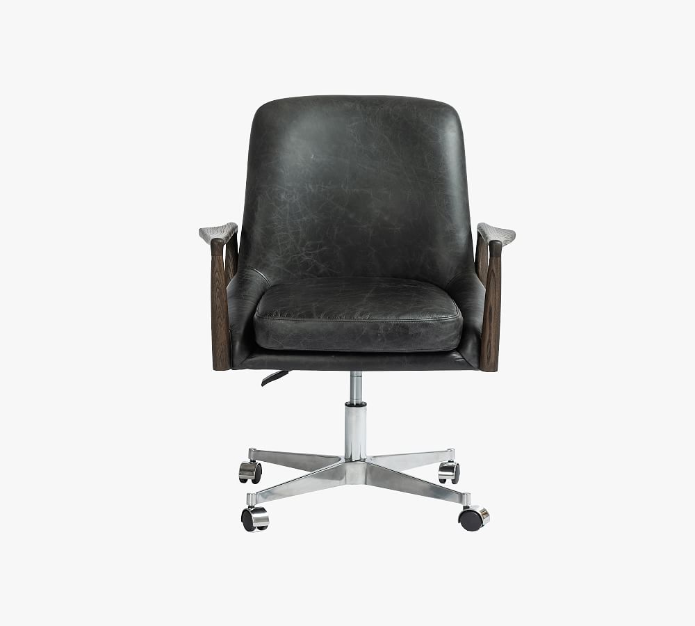 Fairview Leather Swivel Desk Chair