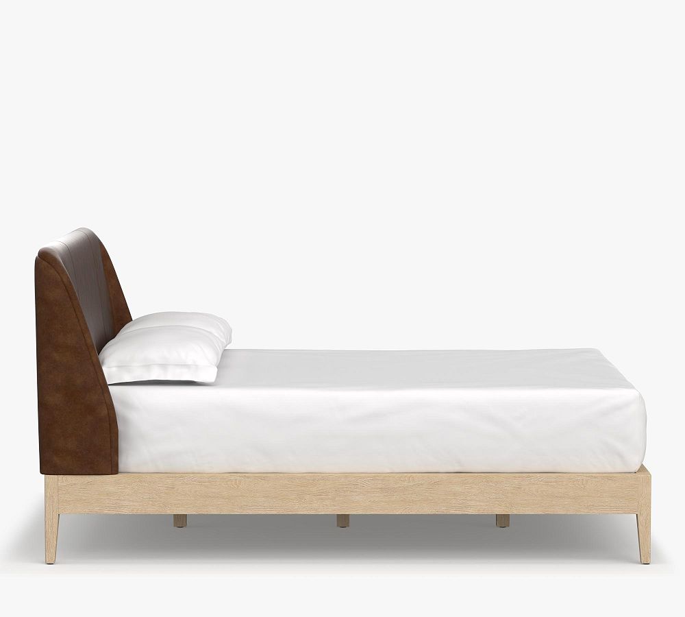Layton Leather Bed Pottery Barn