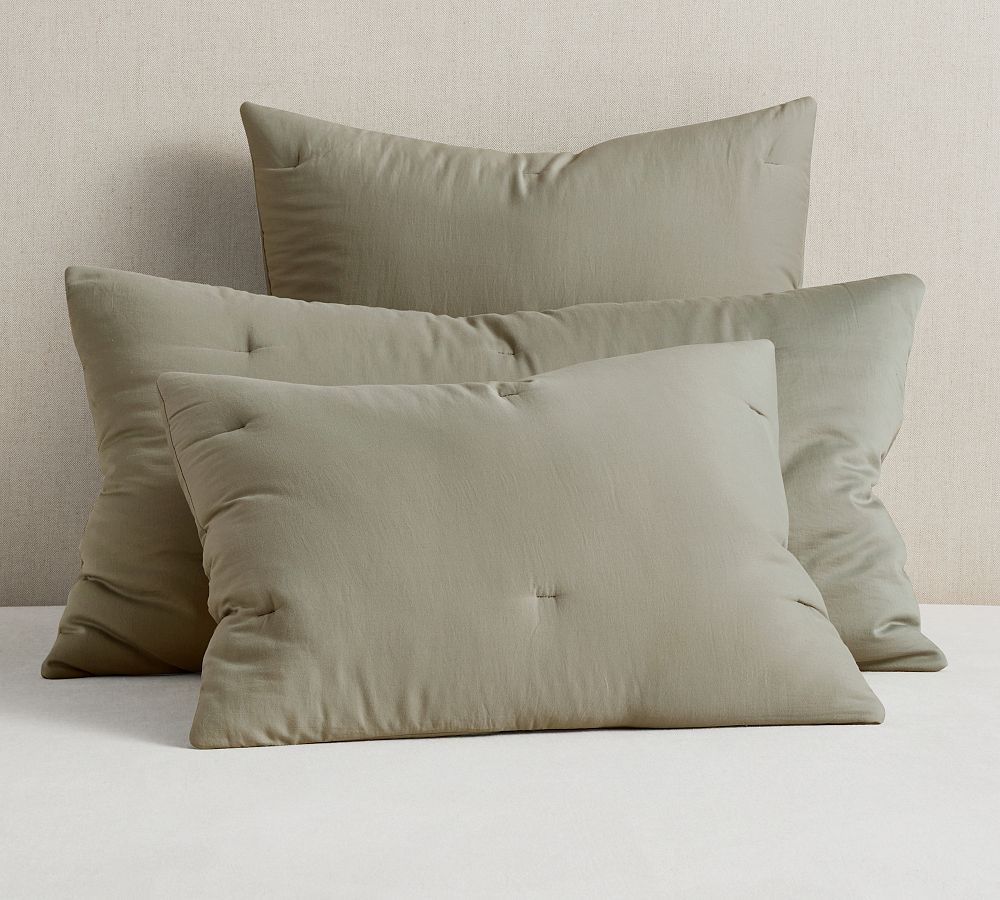 Dream Brushed Cotton Comforter & Shams | Pottery Barn