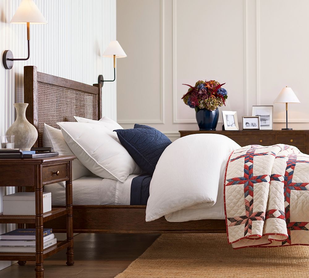 My Favorite Power Couple- The Pottery Barn Belgian Flax Linen Duvet Cover  and Diamond Quilt 