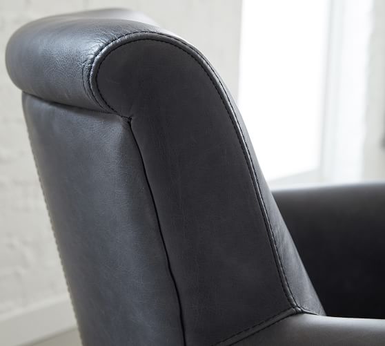 Irving roll discount arm leather armchair