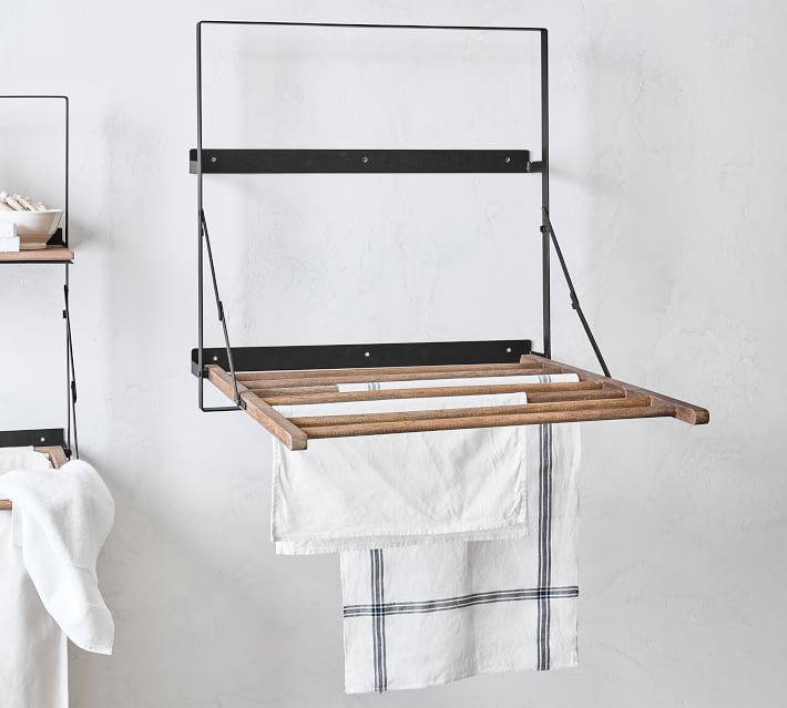 Galvanized Wall-Mount Laundry Drying Rack