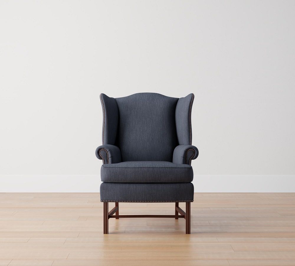 Thatcher Upholstered Wingback Chair | Pottery Barn