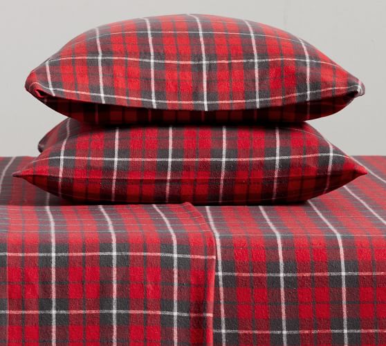 Palmer Plaid Organic Flannel Pillowcases Set of 2 Pottery Barn