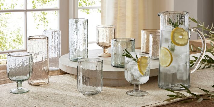 Hammered Café Drinking Glasses